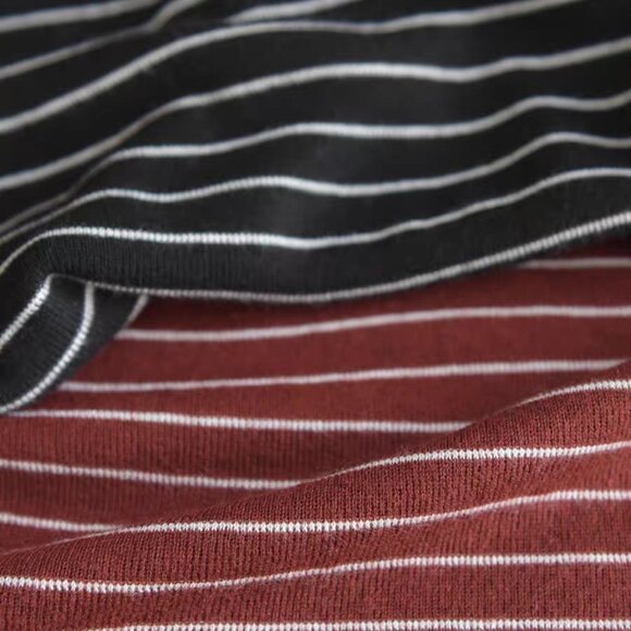 Brand New Black/White Stripe Sweater - Snug Fit, Soft & Warm, 8% Wool - Picture 6 of 7